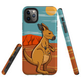 For iPhone 11 Pro Case Tough Protective Cover Lovely Kangaroos