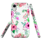For iPhone XR Case Tough Protective Cover Floral Garden