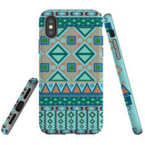 For iPhone XS & X Case Tough Protective Cover Bohemian Pattern