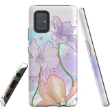 For Samsung Galaxy A71 5G Case Tough Protective Cover Watercolor Floral