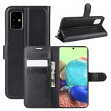 For Galaxy A71 5G Lychee Folio Protective Case, Kickstand, Wallet, Black | iCoverLover.com.au | Samsung Galaxy A Cases