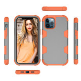 For iPhone 12 Pro Max/12 Pro/12/12 mini Case Protective Armored 3-Layer Cover,Grey & Orange | Protective iPhone Cases | icoverlover.com.au