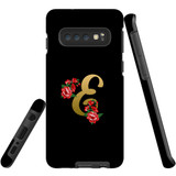 For Samsung Galaxy S10 Case, Tough Protective Back Cover, Embellished Letter E | Protective Cases | iCoverLover.com.au