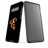 For Samsung Galaxy S10+ Plus Case, Tough Protective Back Cover, Embellished Letter E | Protective Cases | iCoverLover.com.au