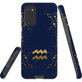 For Samsung Galaxy S20 Case, Tough Protective Back Cover, Aquarius Sign | Protective Cases | iCoverLover.com.au