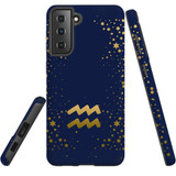 For Samsung Galaxy S21+ Plus Case, Tough Protective Back Cover, Aquarius Sign | Protective Cases | iCoverLover.com.au