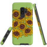 For Samsung Galaxy S9+ Plus Case, Tough Protective Back Cover, Sunflowers | Protective Cases | iCoverLover.com.au
