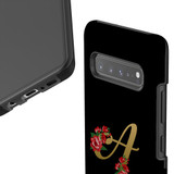 For Samsung Galaxy S21 Ultra/S21+ Plus/S21,S20 Ultra/S20+/S20,S10 5G, S10+/S10/S10e, S9+/S9 Case, Tough Protective Back Cover, Embellished Letter A | Protective Cases | iCoverLover.com.au