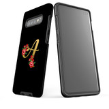 For Samsung Galaxy S10+ Plus Case, Tough Protective Back Cover, Embellished Letter A | Protective Cases | iCoverLover.com.au