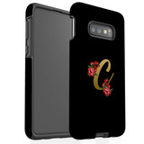 For Samsung Galaxy S10e Case, Tough Protective Back Cover, Embellished Letter C | Protective Cases | iCoverLover.com.au
