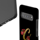 For Samsung Galaxy S21 Ultra/S21+ Plus/S21,S20 Ultra/S20+/S20,S10 5G, S10+/S10/S10e, S9+/S9 Case, Tough Protective Back Cover, Embellished Letter C | Protective Cases | iCoverLover.com.au