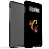 For Samsung Galaxy S10+ Plus Case, Tough Protective Back Cover, Embellished Letter C | Protective Cases | iCoverLover.com.au