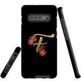 For Samsung Galaxy S10+ Plus Case, Tough Protective Back Cover, Embellished Letter F | Protective Cases | iCoverLover.com.au