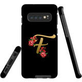 For Samsung Galaxy S10 Case, Tough Protective Back Cover, Embellished Letter F | Protective Cases | iCoverLover.com.au