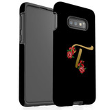 For Samsung Galaxy S10e Case, Tough Protective Back Cover, Embellished Letter T | Protective Cases | iCoverLover.com.au