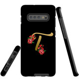 For Samsung Galaxy S10+ Plus Case, Tough Protective Back Cover, Embellished Letter T | Protective Cases | iCoverLover.com.au