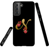 For Samsung Galaxy S21+ Plus Case, Tough Protective Back Cover, Embellished Letter N | Protective Cases | iCoverLover.com.au