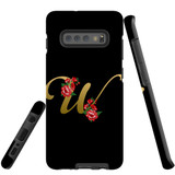 For Samsung Galaxy S10+ Plus Case, Tough Protective Back Cover, Embellished Letter W | Protective Cases | iCoverLover.com.au