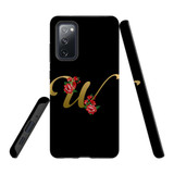For Samsung Galaxy S20 FE Fan Edition Case, Tough Protective Back Cover, Embellished Letter W | Protective Cases | iCoverLover.com.au
