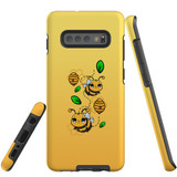 For Samsung Galaxy S10+ Plus Case, Tough Protective Back Cover, Honey Bees | Protective Cases | iCoverLover.com.au