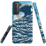 For Samsung Galaxy S21+ Plus Case, Tough Protective Back Cover, Japanese Wave | Protective Cases | iCoverLover.com.au