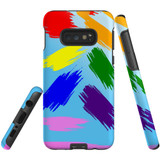 For Samsung Galaxy S10e Case, Tough Protective Back Cover, Rainbow Brushes | Protective Cases | iCoverLover.com.au