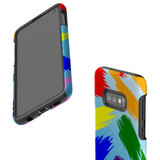 For Samsung Galaxy S10e Case, Tough Protective Back Cover, Rainbow Brushes | Protective Cases | iCoverLover.com.au