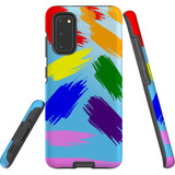 For Samsung Galaxy S20 Case, Tough Protective Back Cover, Rainbow Brushes | Protective Cases | iCoverLover.com.au