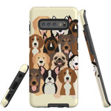 For Samsung Galaxy S10+ Plus Case, Tough Protective Back Cover, Seamless Dogs | Protective Cases | iCoverLover.com.au