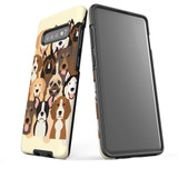 For Samsung Galaxy S10+ Plus Case, Tough Protective Back Cover, Seamless Dogs | Protective Cases | iCoverLover.com.au