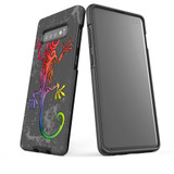 For Samsung Galaxy S10+ Plus Case, Tough Protective Back Cover, Colorful Lizard | Protective Cases | iCoverLover.com.au