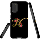 For Samsung Galaxy S20 Case, Tough Protective Back Cover, Embellished Letter H | Protective Cases | iCoverLover.com.au