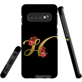 For Samsung Galaxy S10 Case, Tough Protective Back Cover, Embellished Letter H | Protective Cases | iCoverLover.com.au