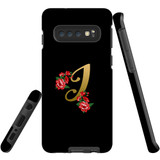 For Samsung Galaxy S10 Case, Tough Protective Back Cover, Embellished Letter I | Protective Cases | iCoverLover.com.au
