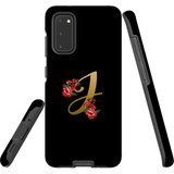 For Samsung Galaxy S20 Case, Tough Protective Back Cover, Embellished Letter J | Protective Cases | iCoverLover.com.au
