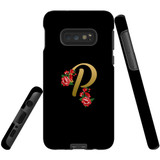 For Samsung Galaxy S10e Case, Tough Protective Back Cover, Embellished Letter P | Protective Cases | iCoverLover.com.au