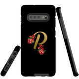 For Samsung Galaxy S10+ Plus Case, Tough Protective Back Cover, Embellished Letter P | Protective Cases | iCoverLover.com.au