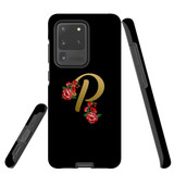 For Samsung Galaxy S20 Ultra Case, Tough Protective Back Cover, Embellished Letter P | Protective Cases | iCoverLover.com.au