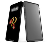 For Samsung Galaxy S10+ Plus Case, Tough Protective Back Cover, Embellished Letter P | Protective Cases | iCoverLover.com.au