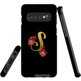 For Samsung Galaxy S10 Case, Tough Protective Back Cover, Embellished Letter S | Protective Cases | iCoverLover.com.au