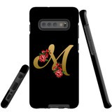 For Samsung Galaxy S10+ Plus Case, Tough Protective Back Cover, Embellished Letter M | Protective Cases | iCoverLover.com.au