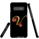 For Samsung Galaxy S10+ Plus Case, Tough Protective Back Cover, Embellished Letter V | Protective Cases | iCoverLover.com.au