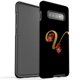 For Samsung Galaxy S10+ Plus Case, Tough Protective Back Cover, Embellished Letter V | Protective Cases | iCoverLover.com.au