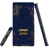 For Samsung Galaxy Note 10 Case, Tough Protective Back Cover, Aquarius Sign | Protective Cases | iCoverLover.com.au