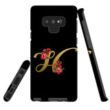 For Samsung Galaxy Note 9 Case, Tough Protective Back Cover, Embellished Letter H | Protective Cases | iCoverLover.com.au