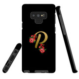 For Samsung Galaxy Note 9 Case, Tough Protective Back Cover, Embellished Letter P | Protective Cases | iCoverLover.com.au
