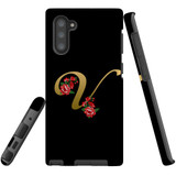 For Samsung Galaxy Note 10 Case, Tough Protective Back Cover, Embellished Letter V | Protective Cases | iCoverLover.com.au