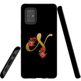 For Samsung Galaxy A71 5G Case, Tough Protective Back Cover, Embellished Letter N | Protective Cases | iCoverLover.com.au