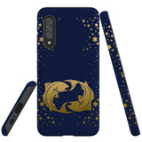 For Samsung Galaxy A90 5G Case, Tough Protective Back Cover, Pisces Drawing | Protective Cases | iCoverLover.com.au