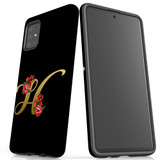 For Samsung Galaxy A51 5G/4G, A71 5G/4G, A90 5G Case, Tough Protective Back Cover, Embellished Letter H | Protective Cases | iCoverLover.com.au